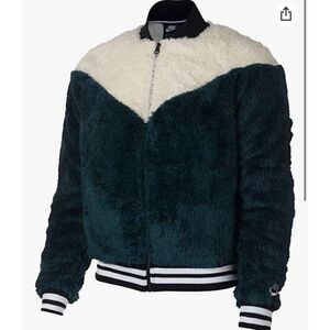 Nike Sportswear Wolf Sherpa Bomber Jacket Teal